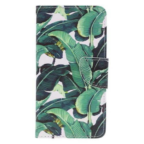 Shop4 - Xiaomi Mi A3 Hoesje - Wallet Case Bananen Bladeren