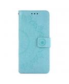 Shop4 - Xiaomi Redmi 9C Hoesje - Wallet Case Mandala Patroon Mint Groen