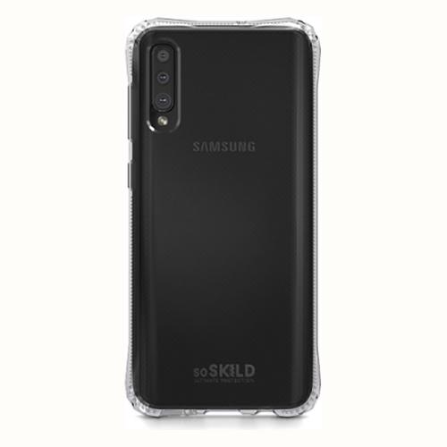 SoSkild - Samsung Galaxy A50 Hoesje - Back Case Absorb Transparant met Screenprotector