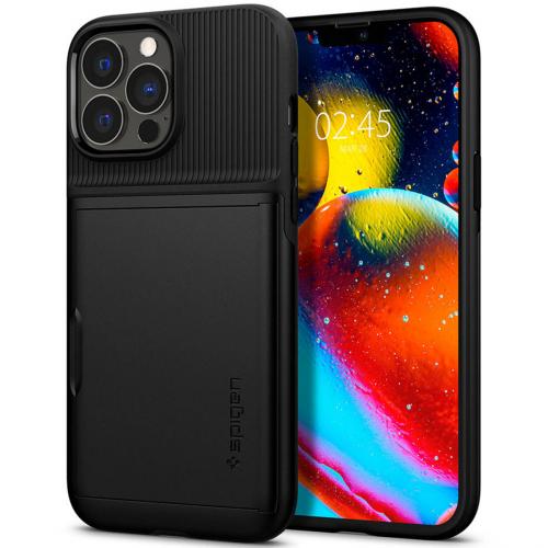 Spigen Slim Armor CS Backcover voor de iPhone 13 Pro - Zwart