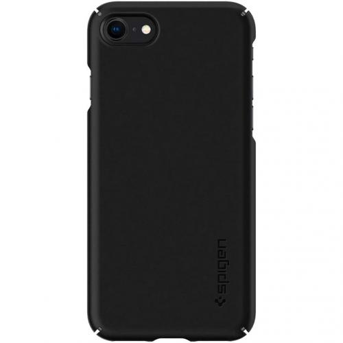 Spigen Thin Fit Backcover voor iPhone SE (2022 / 2020) / 8 / 7 - Zwart