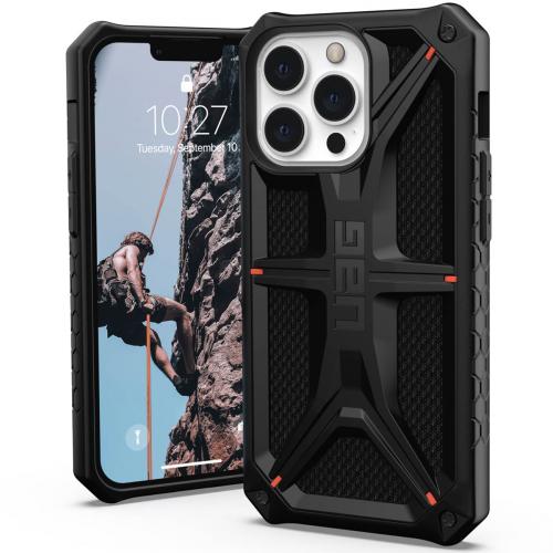 UAG Monarch Backcover voor de iPhone 13 Pro - Kevlar Black