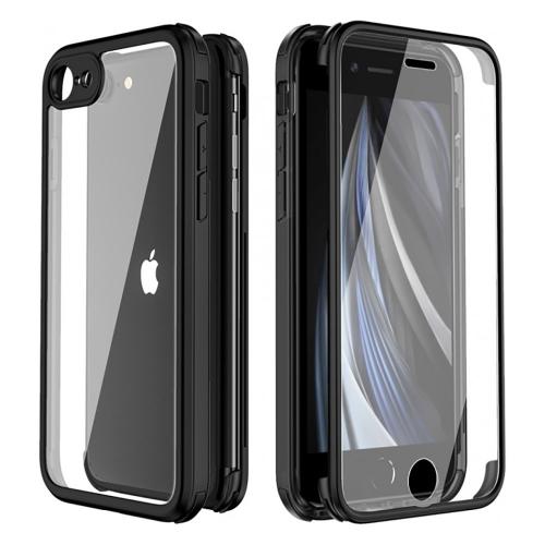 Valenta - iPhone 6 Hoesje - Back Case Full Cover Tempered Glass Bumper Zwart